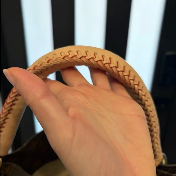 Designer Brown Monogram Tote Bag - Picture 5 of 9